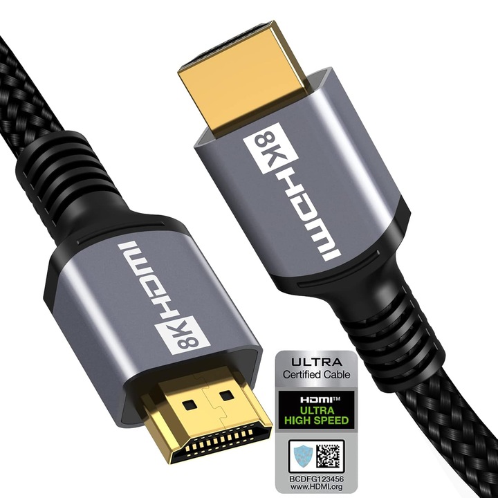 HDMI kábel, Anhuicco, 2.0, 15m, 4K UHD, HDR, 18Gb/s, Dolby Atmos, DTS:X, HDCP 2.2