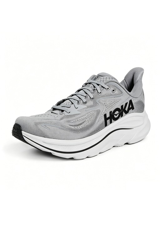 Маратонки Hoka Clifton 10 за бягане, Звездно сиво и бяло, Сив