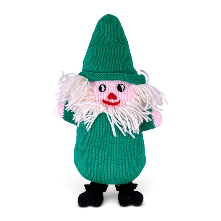 Плюшена плетена играчка Chippo 21-99-408 1-100, Гном, Мек плюш, 40 x 13 см, Зелен