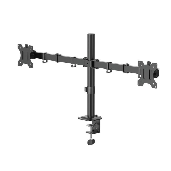 Стойка HAMA за 2 монитора за бюро, регулируема, 13" - 35", 12 кг, Черна HAMA-220903