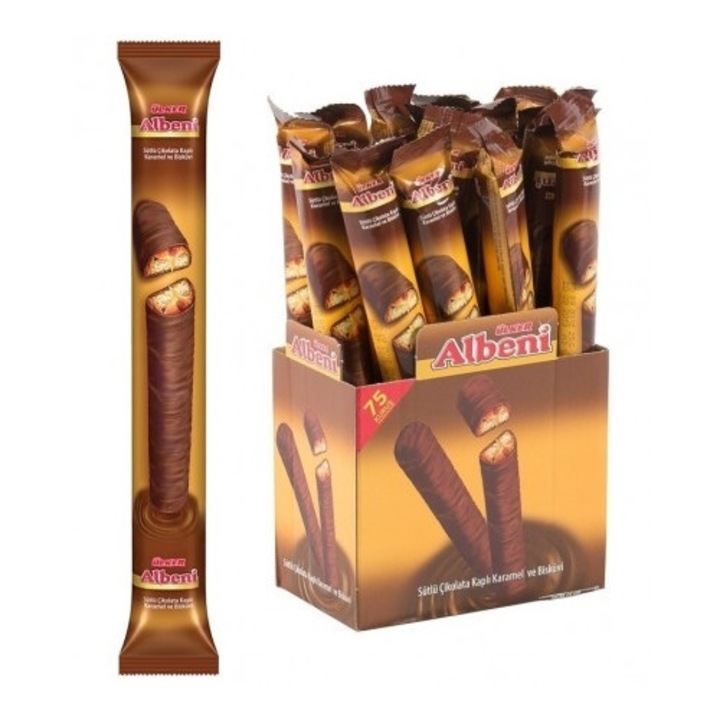 Albeni Slim keksz- és karamellrúd, 18db x 47gr
