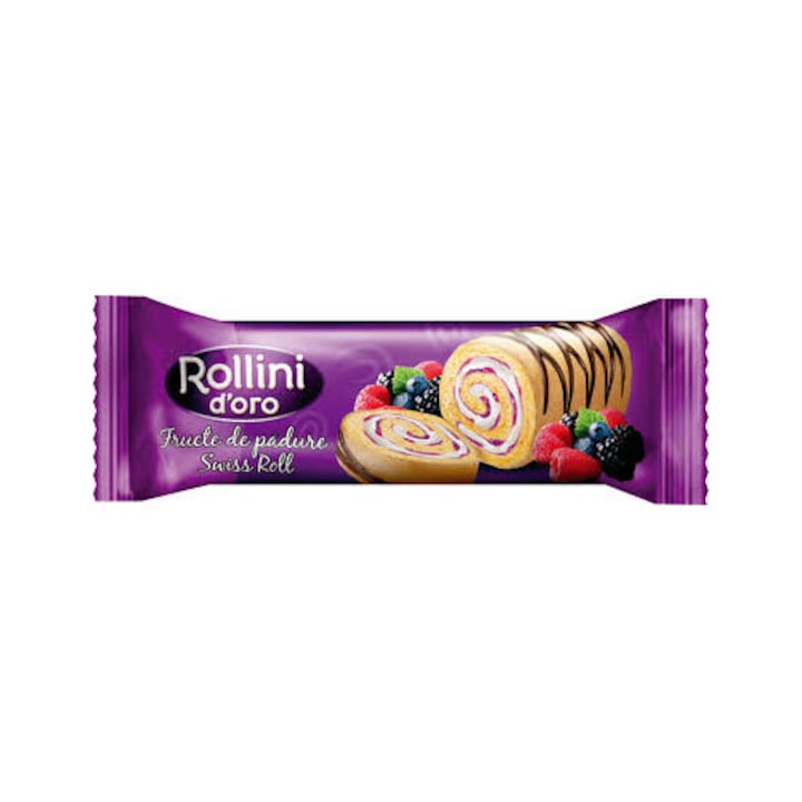Erdei gyümölcs krémes tekercstorta, Rollini D'oro 180gr