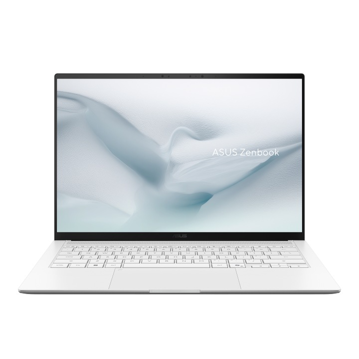 Лаптоп Asus Zenbook S 14 UX5406AA-SU152X, UX5406AA-SU152X.500SSD, 14", Intel Core Ultra 9 386H (16-ядрен), Intel Graphics, 32GB LPDDR5x, Бял