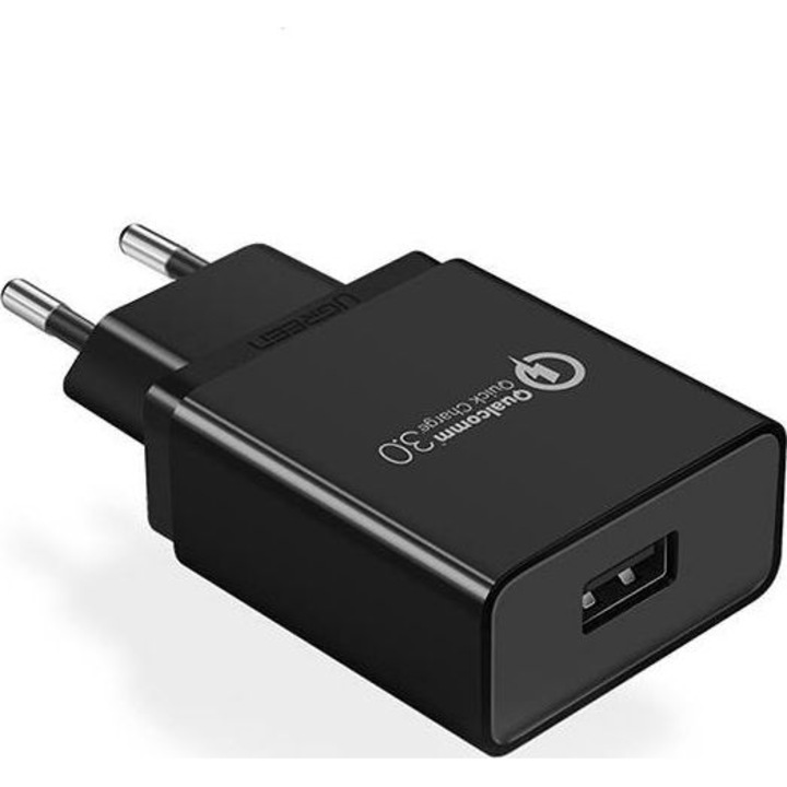 Ugreen CD122 hálózati töltő, 1x USB-A, 18 W Fekete