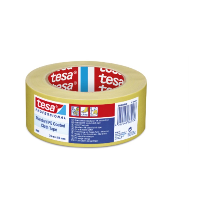 Tesa ragasztószalag javításhoz, fekete, 25m x 50mm, Tesa - 4688