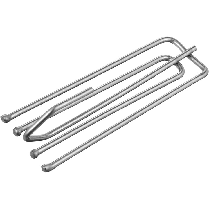 Set 50 carlige perdele inox argintiu 70x25mm