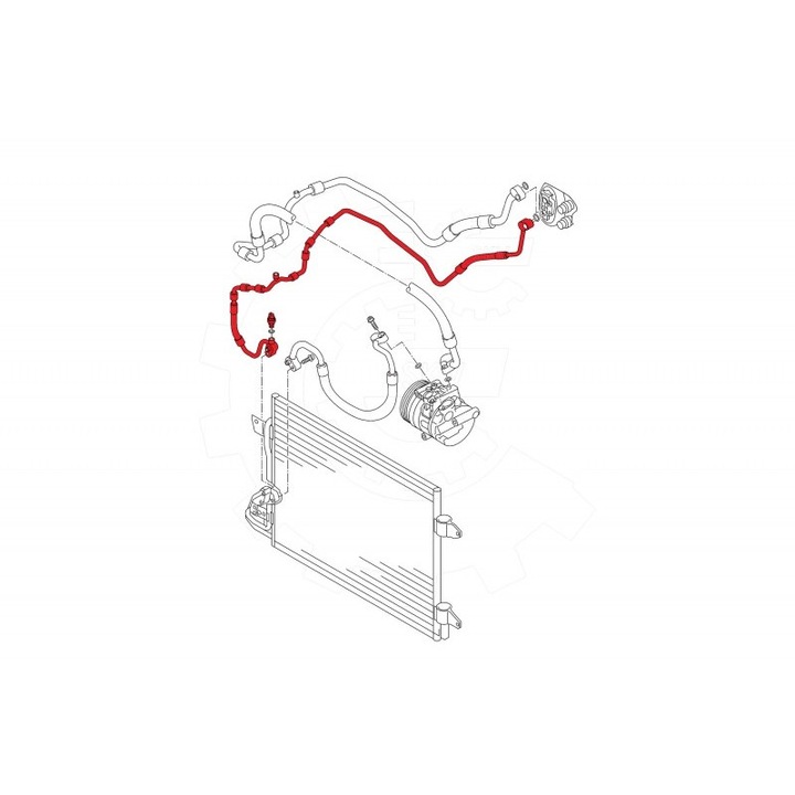 Légkondicionáló vezeték érzékelővel Audi A3, Seat Altea Leon, Skoda Octavia II, VW Eos Golf V VI Jetta 1K0820741AB modellekhez