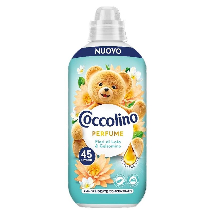 Coccolino Perfume öblítő koncentrátum Fiori di Loto & Gelsomino – 952 ml, 45 Mosás, Illóolajokkal- Lótuszvirág és jázmin illat