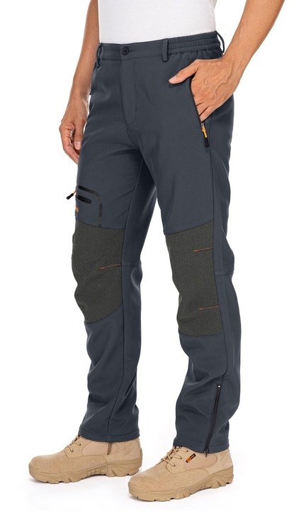 Férfi túranadrág, Jogwits, téli, szigetelt, vízálló, légáteresztő, softshell, szürke, nejlon