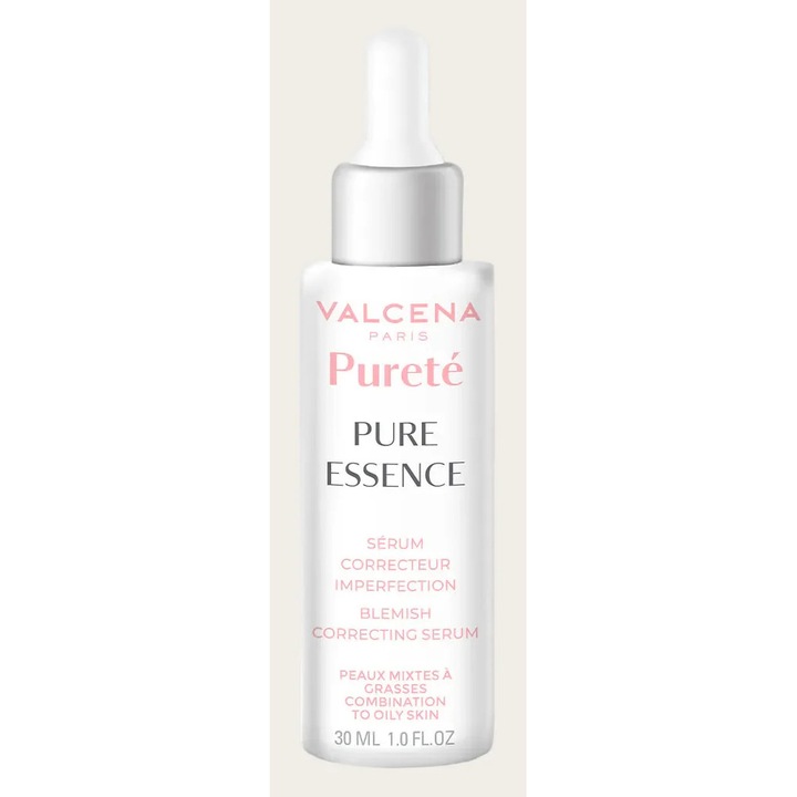 Arcszérum, Valcena, PURE ESSENCE, Bőrhibák elleni kezelés szalicilsavval, 30 ml