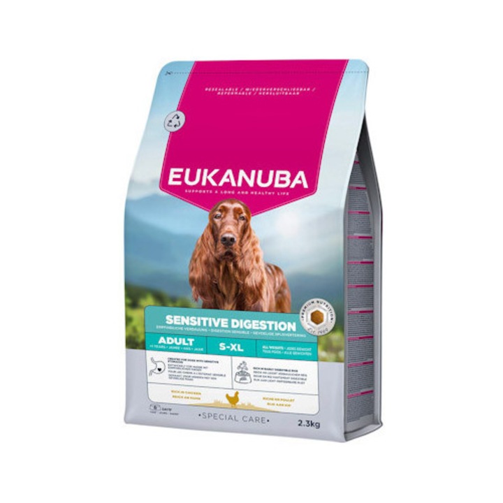 Hrana uscata pentru caini Eukanuba Dog Special Care Adult Sensitive Digestion 2, 3 kg