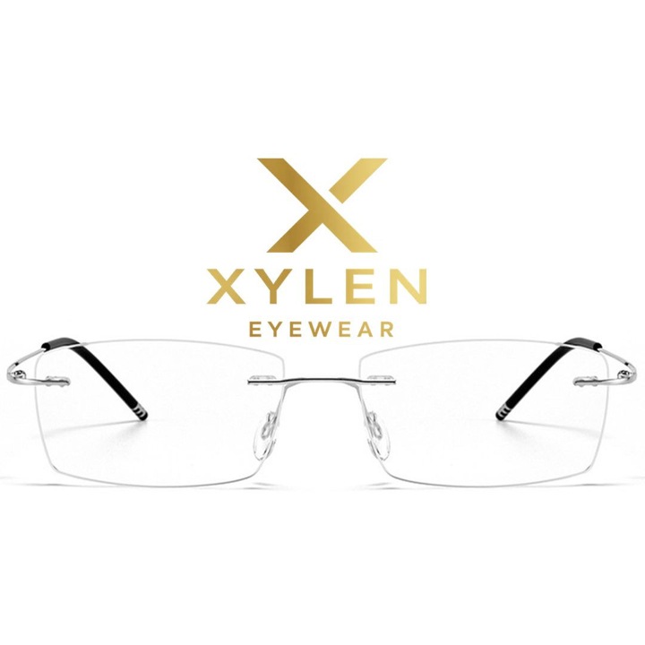 Rame ochelari XYlen unisex titan F6593-4 5g silver 55☐17-142
