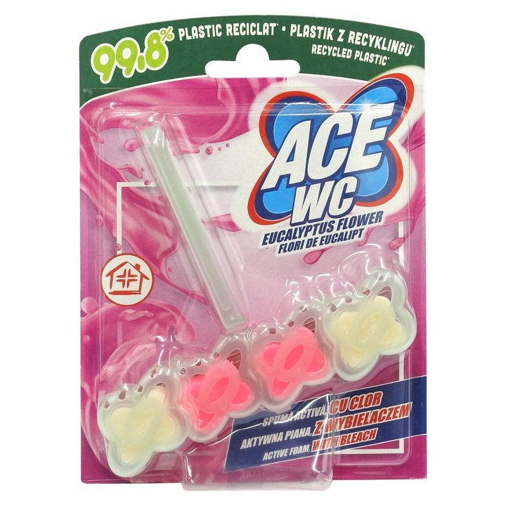 WC illatosító, Ace, 48 g Eukaliptusz Virág