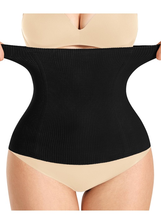 Corset modelator dama GOTOLY, talie modelatoare, tummy control, elasticitate ridicata, marime M, culoare negru