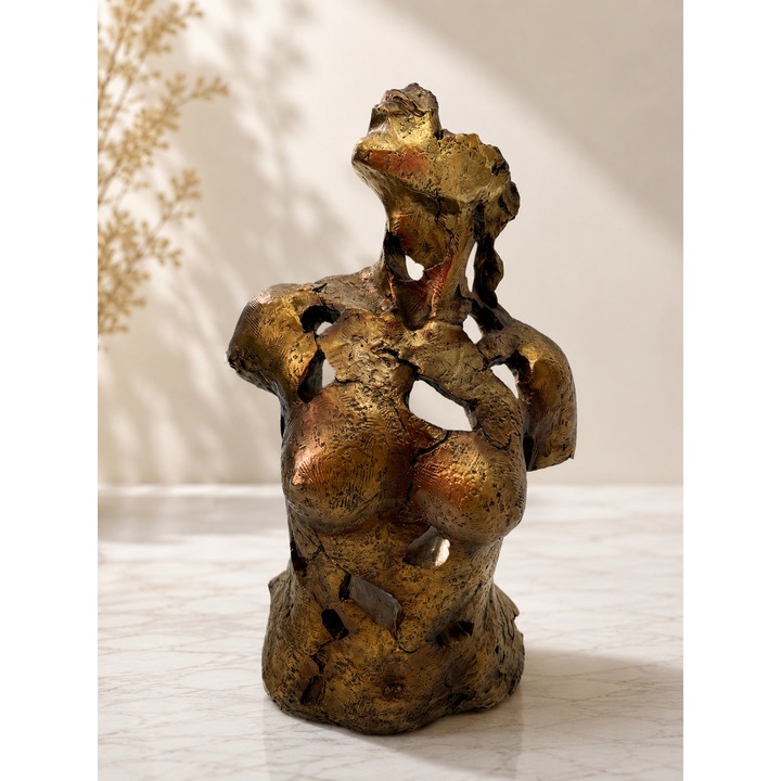 Statuetă decorativă Iliadis Alexandros abstractă, bronz antichizat, 20x30cm
