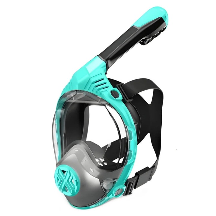 Teljes arcmaszk Renew Force L/XL, 180°-os látómező, DryTop és AntiFog rendszer, GoPro tartó, összecsukható cső, kék