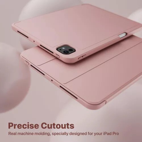 Husa pentru iPad Pro 11 inch (M4 a 5-a generatie 2024) cu suport pentru creion trezire/dormire automata suport pentru incarcarea