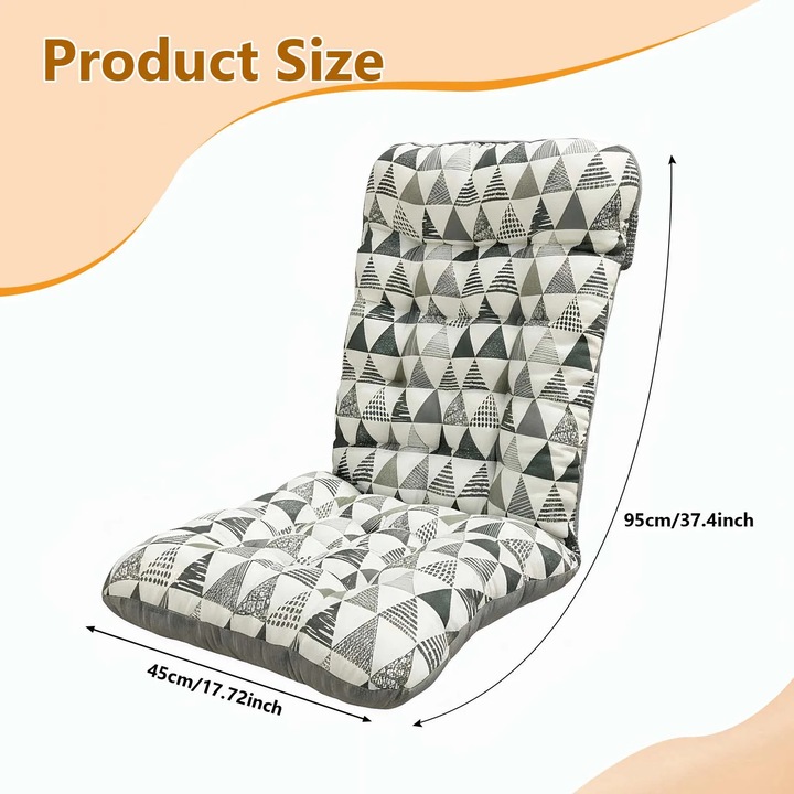Set perne ergonomice pentru scaun de birou, Sezut + spatar, Antialunecare, Umplere cu fibra, 100% poliester tricotat, Fara husa detasabila, Gri Triunghi
