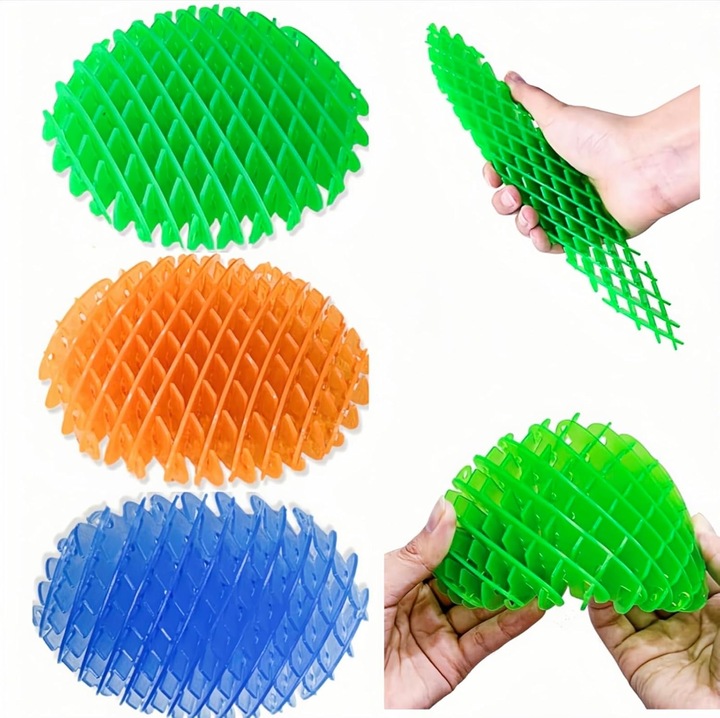 Comvastars Fidget Worm szenzoros antistressz játék, 3 darabos készlet, színes, rugalmas, elasztikus, összenyomható, anyaga