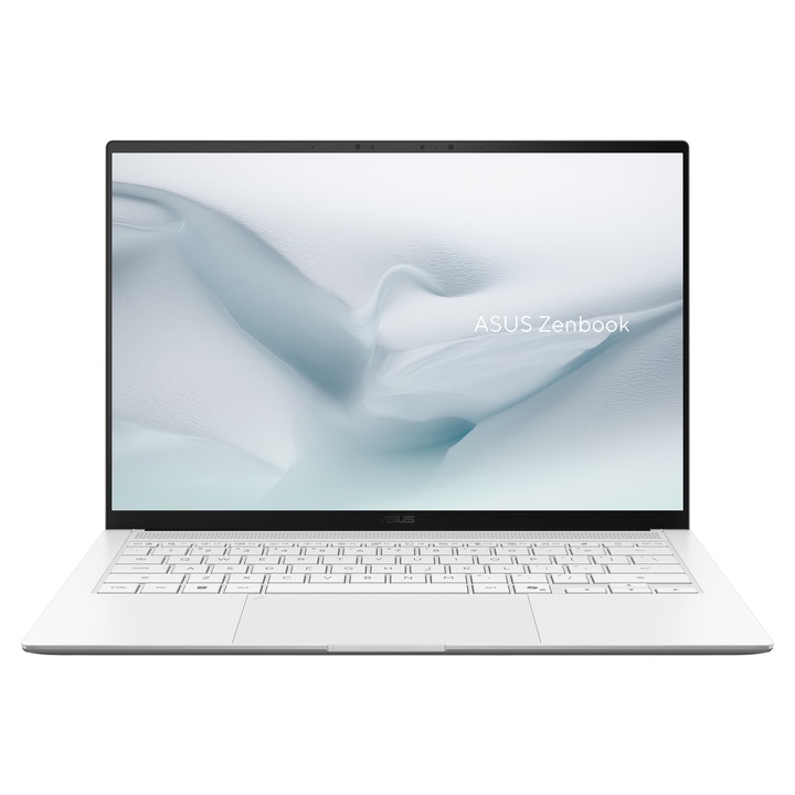 Лаптоп Asus Zenbook S 14 UX5406AA-SU300XNA, UX5406AA-SU300XNA.250SSD, 14", Intel Core Ultra 9 386H (16-ядрен), Intel Graphics 4 Core, 32GB LPDDR5x, Бял