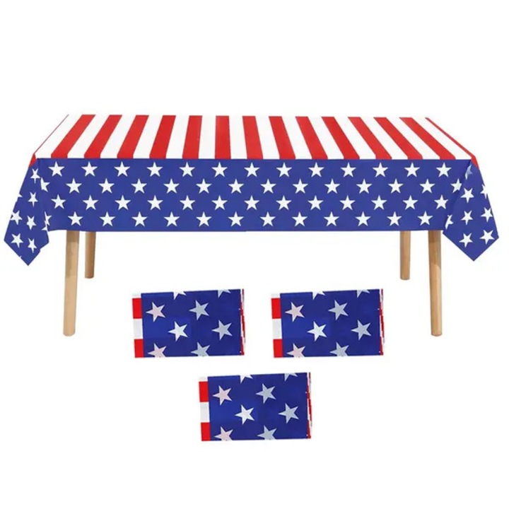 Banner patriotic impermeabil cu stele brodate si dungi cusute, 90x150cm
