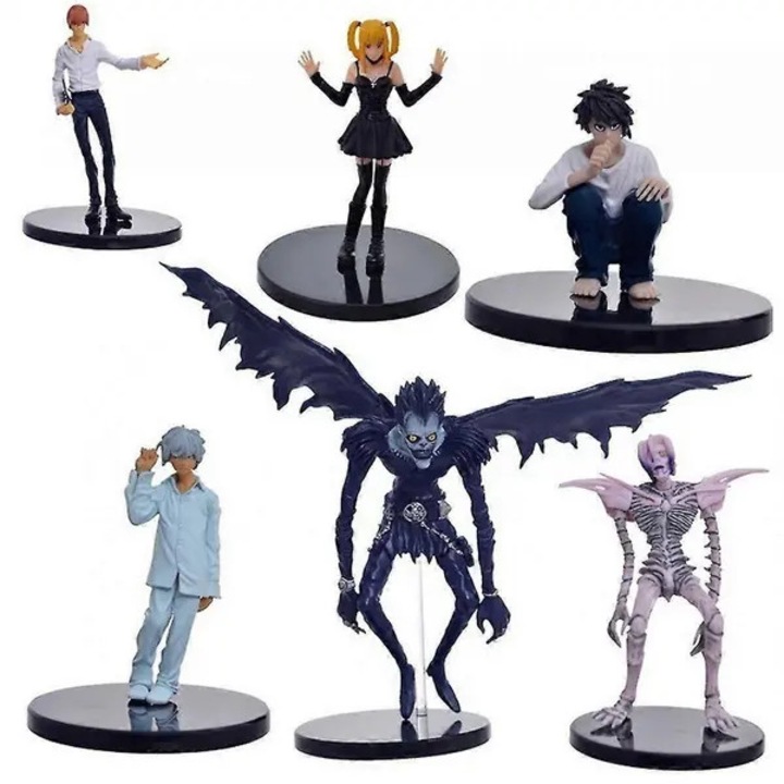 Комплект от 6 фигурки Death Note Ryuk 15см черен PVC