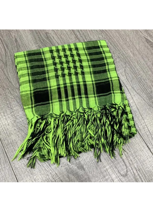 Esarfa Shemagh, poliester, verde, 105x105cm