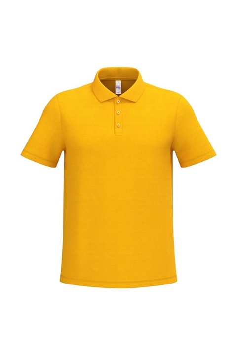 Férfi galléros póló, 180 g/m² pamut piké, egyenes szabás, 3 iDeal gomb, Basic IB295, Ideal Gold, 2XL