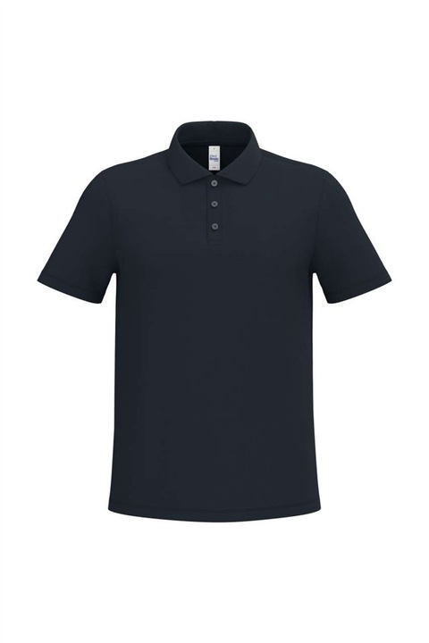Férfi galléros póló 180 g/m² pamut pikéből, egyenes szabású, 3 iDeal gomb, Basic IB295, Ideal Navy, XS