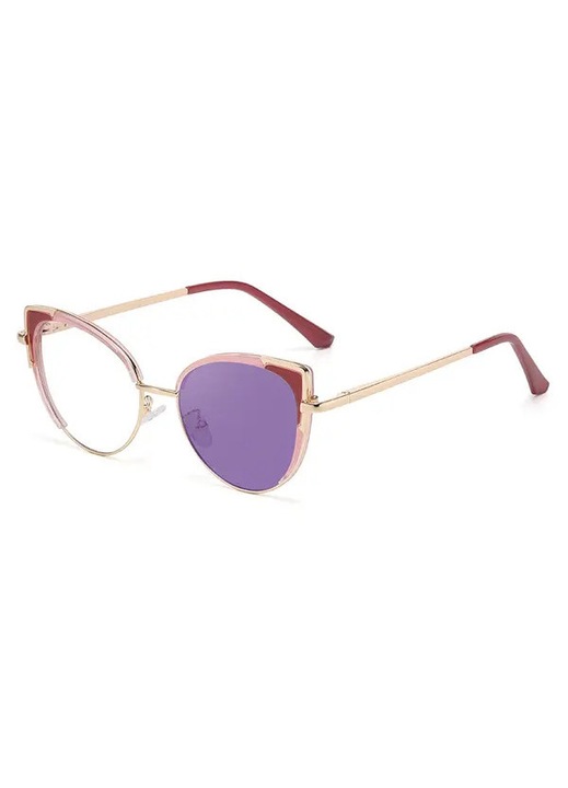 Ochelari de soare dama, cat eye, schimbare culoare, negru-gri, universal