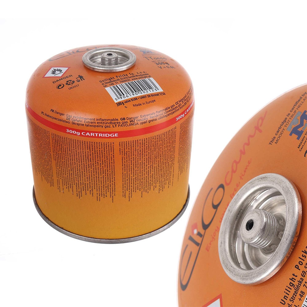 Cartus de gaz filetat ElicoCamp 300g, propan-butan, 7/16” EN417