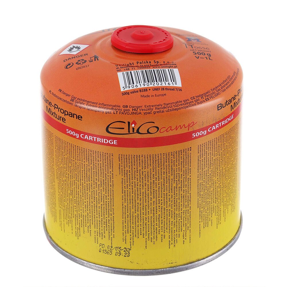 Cartus de gaz filetat ElicoCamp 300g, propan-butan, 7/16” EN417