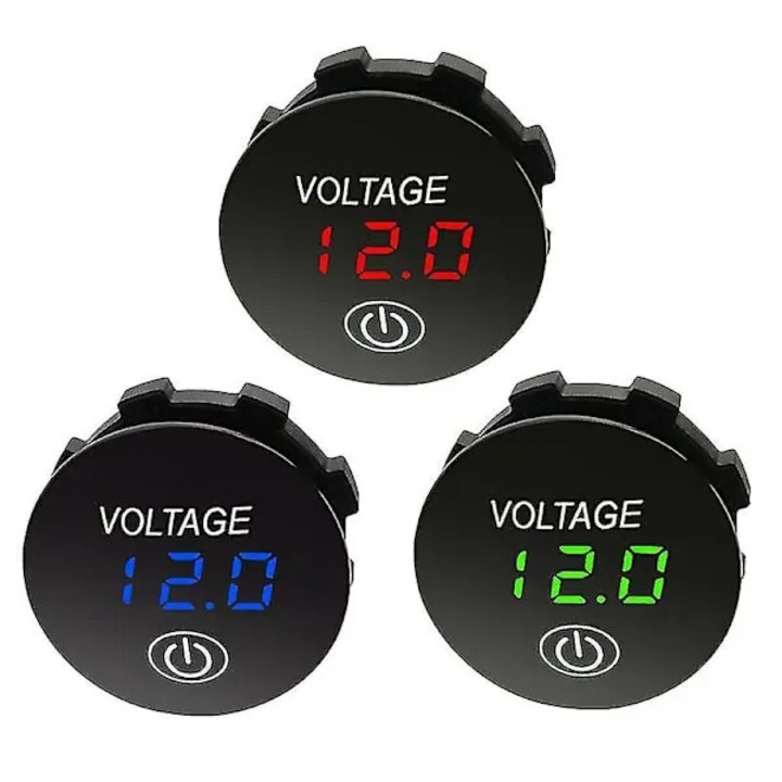 Voltmetru digital LED universal, afisaj capacitate baterie, negru, 36x22mm