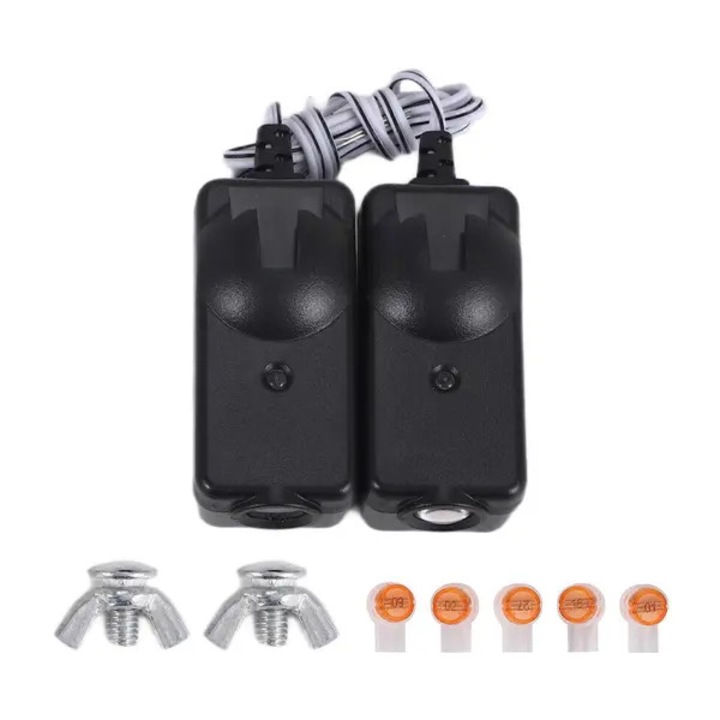 Kit senzori siguranta usa garaj, metal, negru, 2 buc