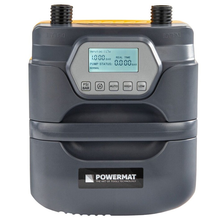 Elektromos kompresszor 12 V, felfújható felszerelésekhez, 350l / perc áramlási sebesség, Powermate