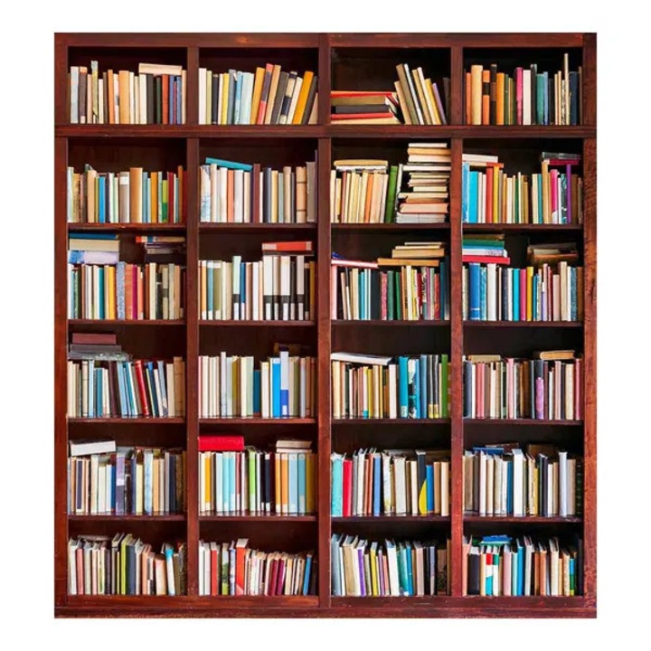 Fundal 3D biblioteca, decor evenimente, PVC detasabil, rezistent la zgarieturi, usor, 200x100cm