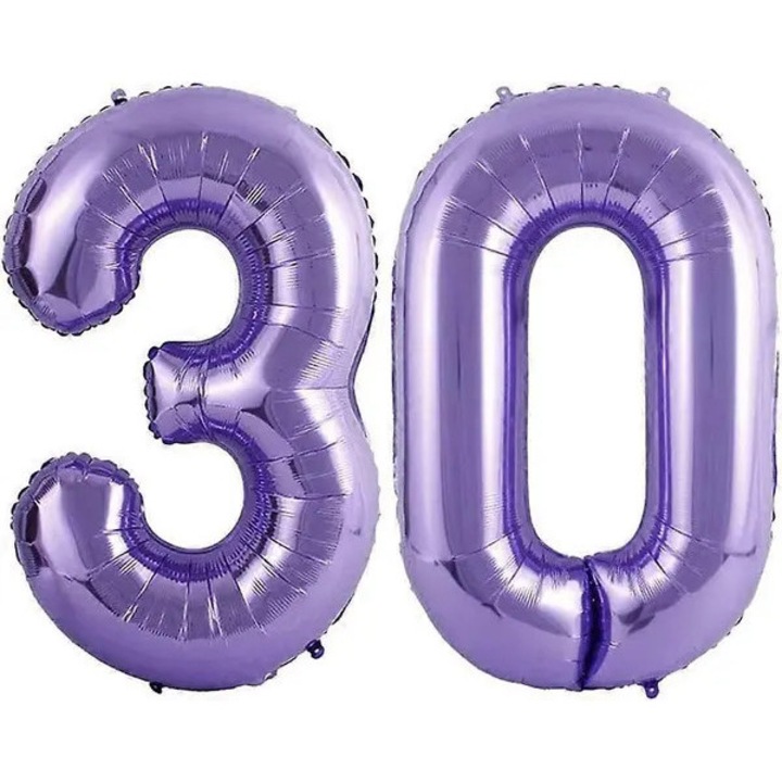 Mylar fólia lufi, 30-as szám, lila, 40 inch, 2 darabos szett