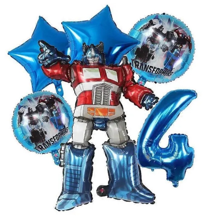 6 db-os fólia robot lufi szett, többszínű, 76cm