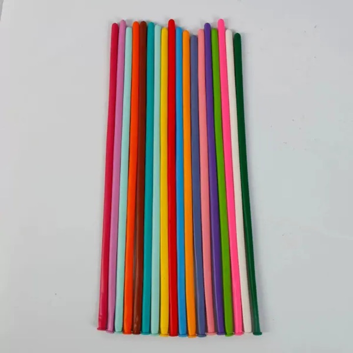 100 db-os modellballon készlet, többszínű, 25x5cm