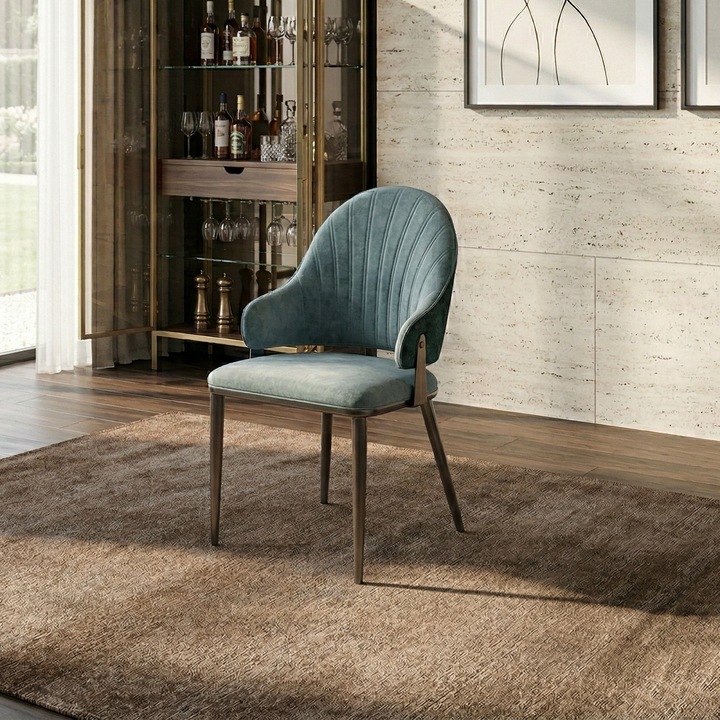 Scaun Modern Multifunctional, Ideal pentru Dining, Living si Dormitor, Confort Sporit Verde Inchis