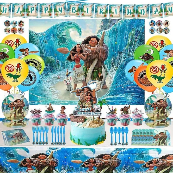 Moana parti kiegészítő szett, 172 darab, többszínű