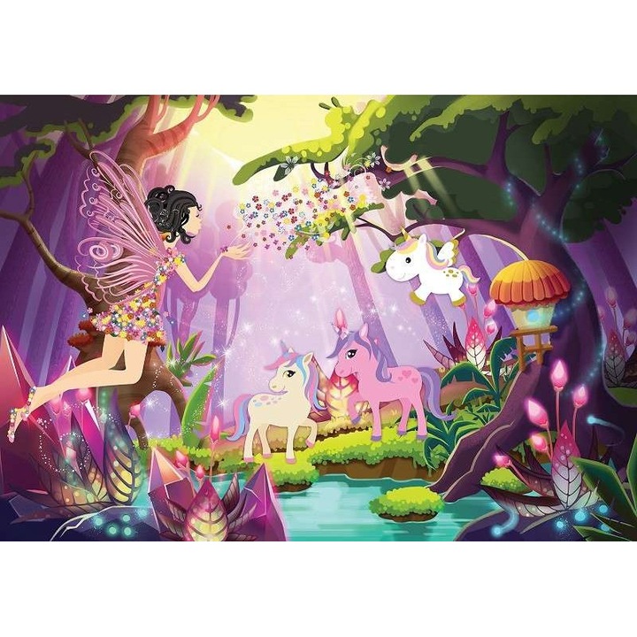 Gyermek fotótapéta Erdei tündér, 368x254cm, Vlies