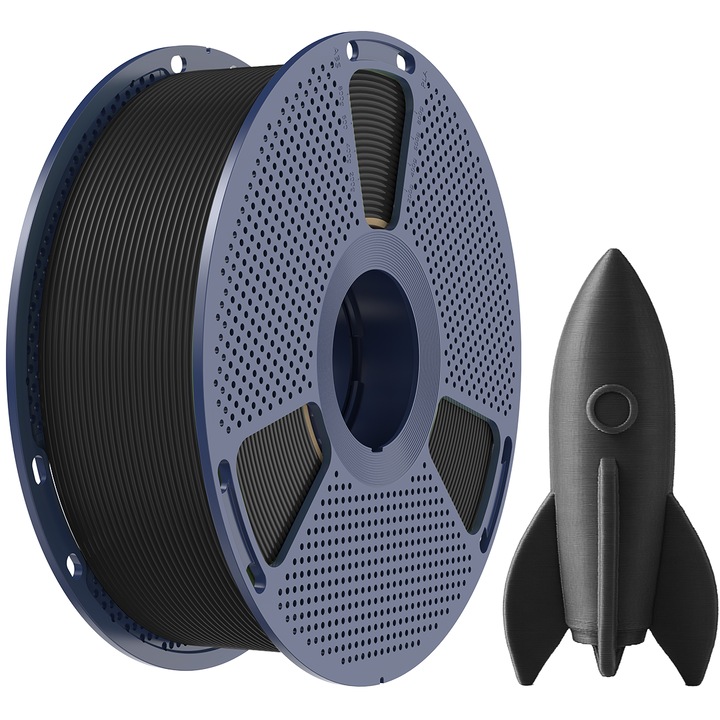 Filament, Sunlu High Speed PLA+, 1kg, Fekete, 3D nyomtatóhoz