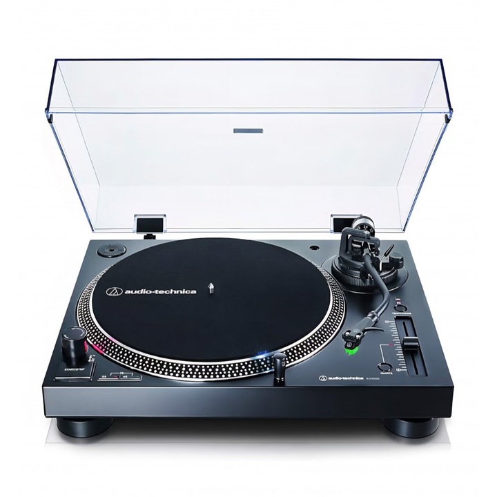 Pickup Audio-Technica LP120XUSBBK, transmisie directa, iesire analogica si USB, pentru redarea si digitalizarea discurilor de vinil, negru