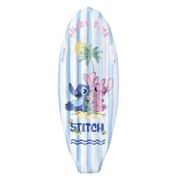 Saltea gonflabila pentru copii, calitate premium, tip surf rider, surf, plaja si apa, dimensiune ideala 114cm x 46 cm, Albastru
