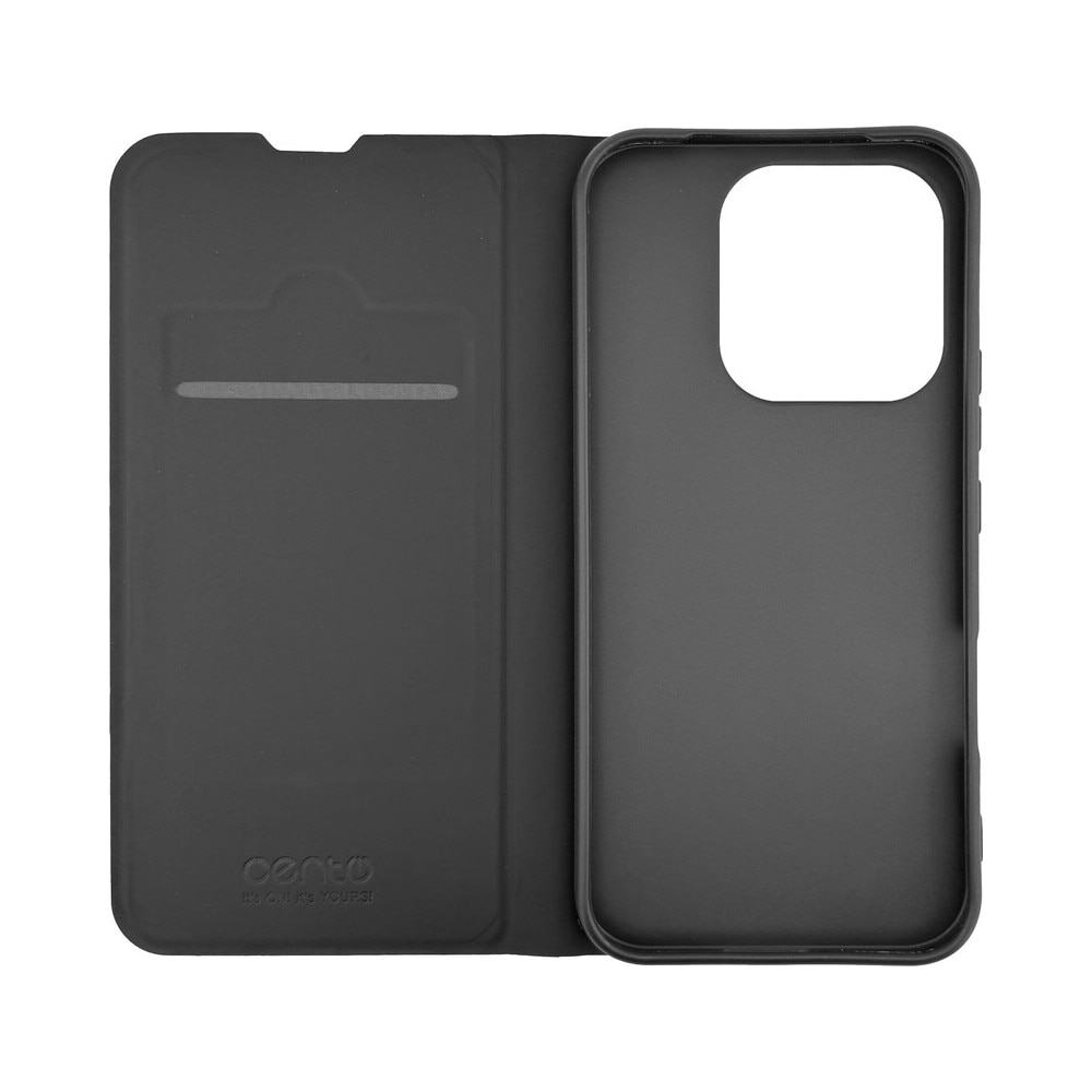 Husa de protectie tip carte CENTO Soho compatibila cu Honor 600 Lite, Negru, Premium, Inchidere magnetica, Protectie Sporita, Anti soc, Anti zgarieturi, Functie de stand