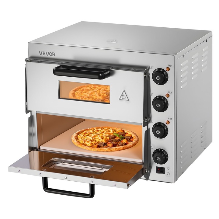 VEVOR FY-EP-2 elektromos pizzakemence, 40.6 cm, 559x475x433 mm, 30.4 kg