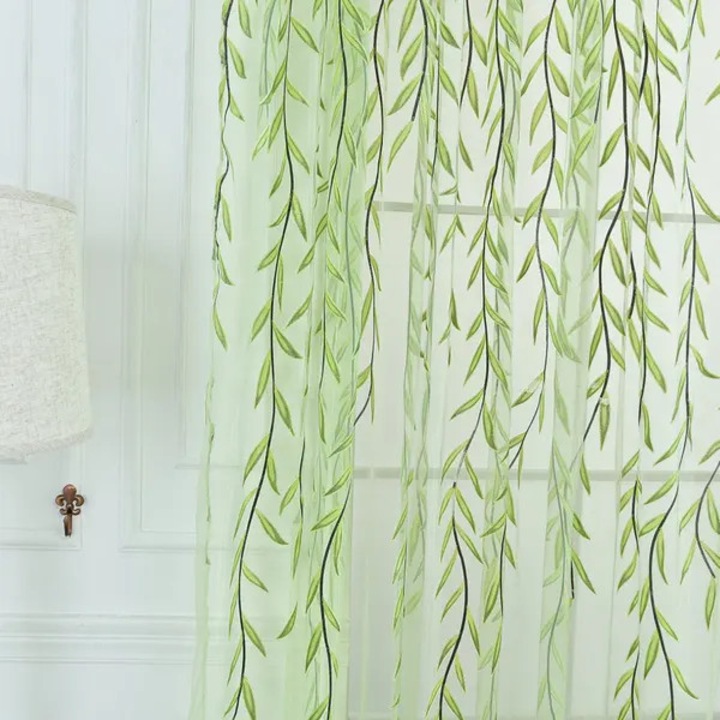 Többszínű virágmintás voile függöny 100x200cm poliészter