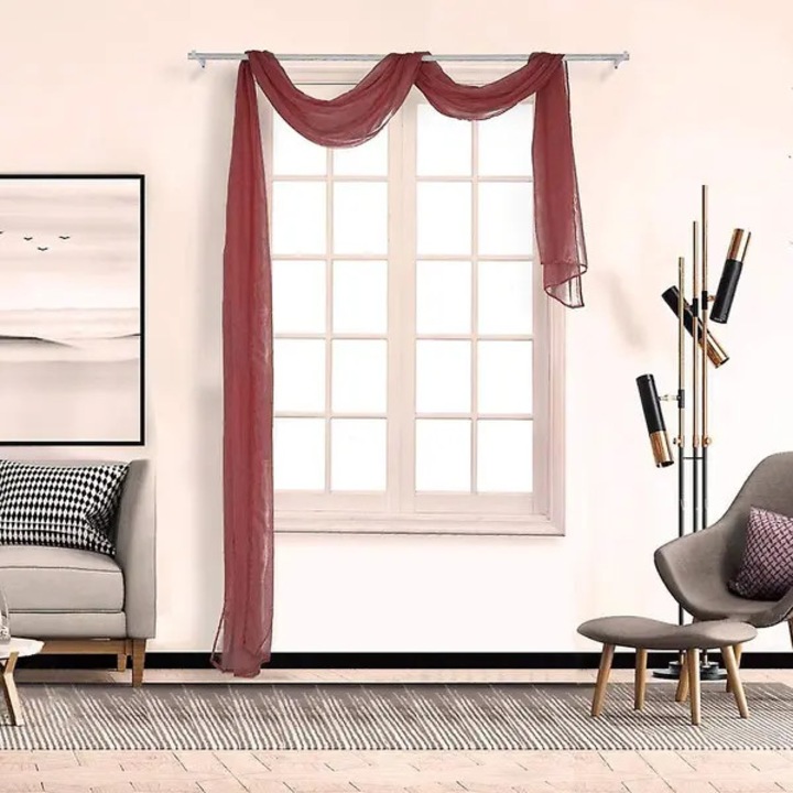 Áttetsző voile függöny, 140x400cm, poliészter, fehér