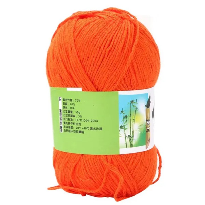 Közepesen finom bambusz szén fonal, 12 színű készlet, 2mm, 50g